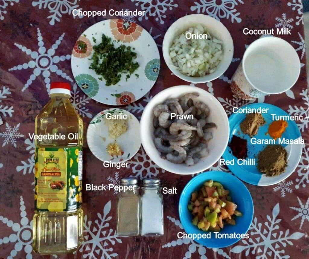 Ingredients of Prawn Masala Recipe