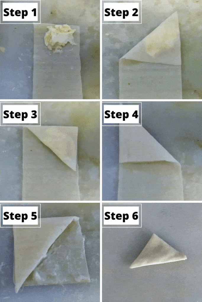 Steps of making Cheese Samosas recipe