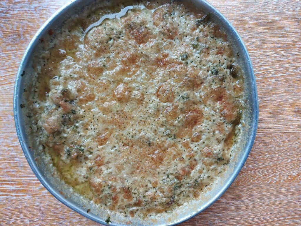 Beef Kofta tahini recipe served in a baking pan
